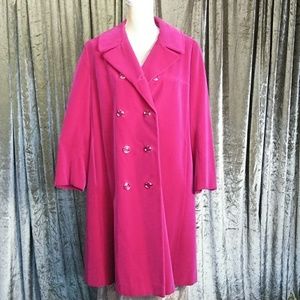 Size 12 - de Jong’s Vintage Pink Velvet Coat